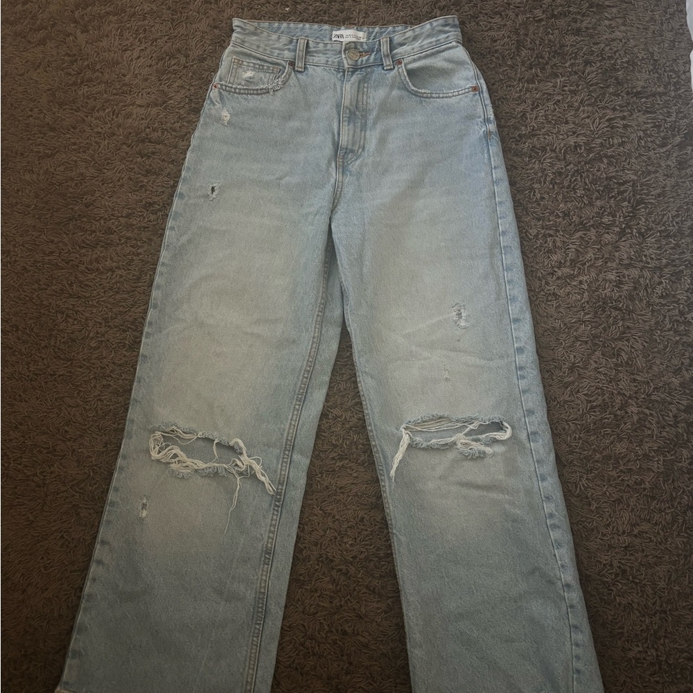 Zara Light Blue Denim Jeans
